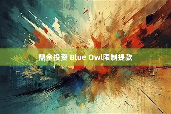 鼎金投资 Blue Owl限制提款