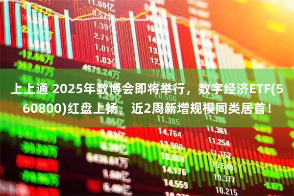 上上通 2025年数博会即将举行，数字经济ETF(560800)红盘上扬，近2周新增规模同类居首！